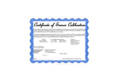 Certificate of Sensor Calibration